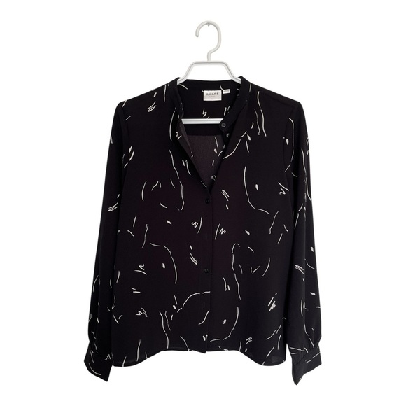 Aware by vero mode Black and White Women's Blouse size small - Picture 1 of 5